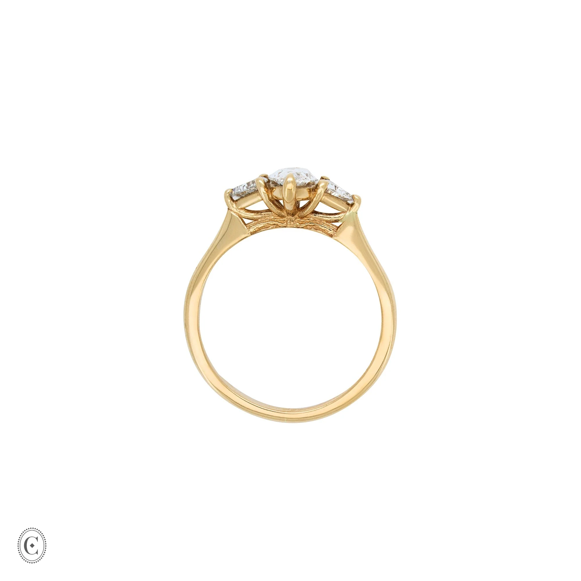 You, Me & Magic - Round Cut Three Stone Engagement Ring 14k Gold - Image 7