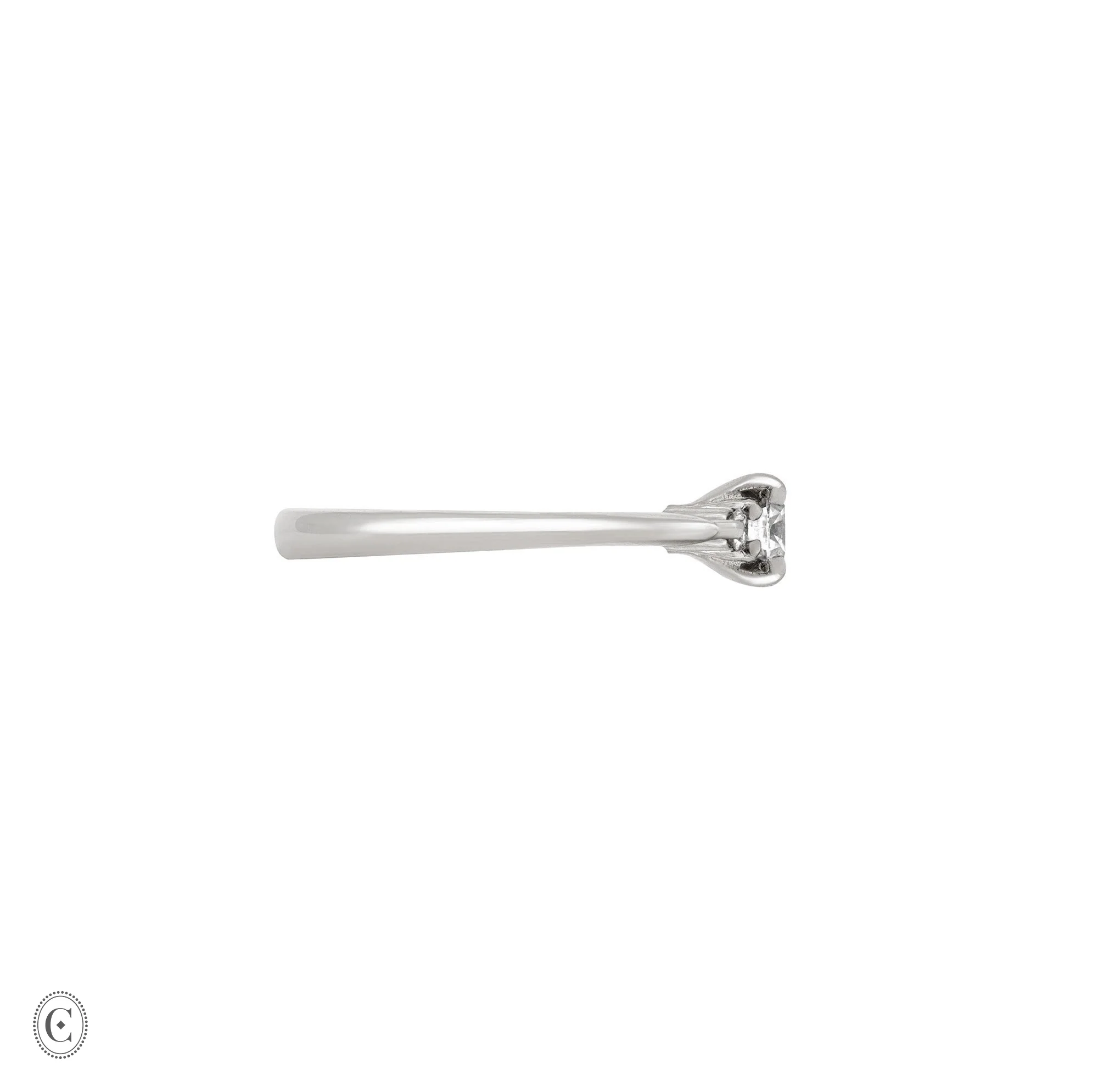 You, Me & Magic - Round Cut Three Stone Engagement Ring 14k White Gold - Image 10