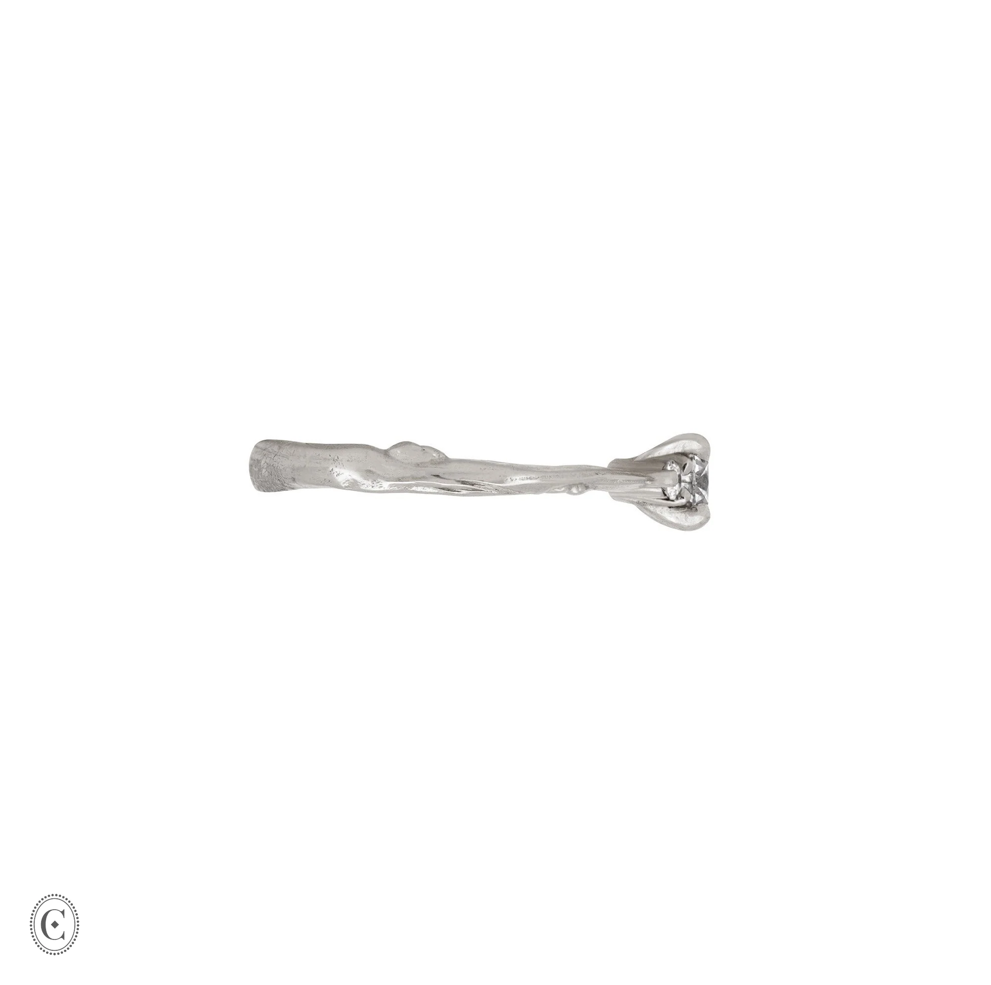 You, Me & Magic - Round Cut Three Stone Engagement Ring 14k White Gold - Image 6